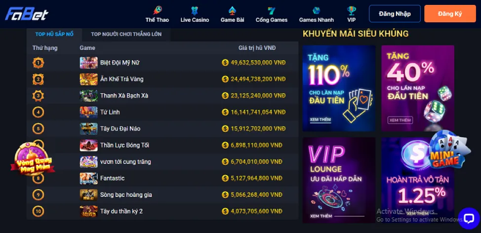 Hoàn trả cược thể thao ke9 link vào